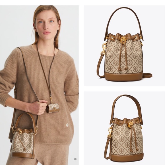 Tory Burch Bags Sale New Tory Burch T Monogram Jacquard Bucket Bag